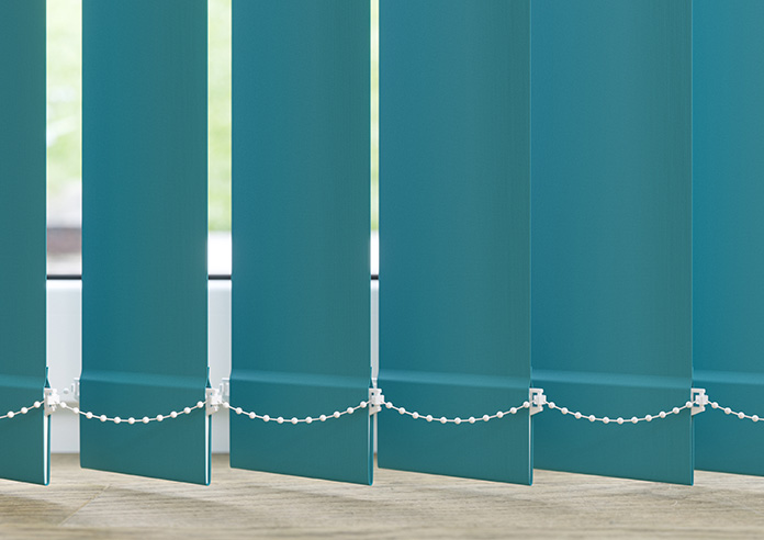 Palermo (Blackout), Teal Blue - Vertical Blind Slats - Image 3